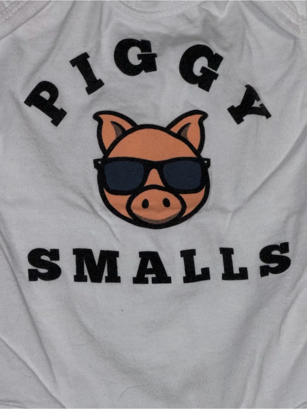 Boys girls infant 12 months one piece Rabbit Skins White shirt top Pig